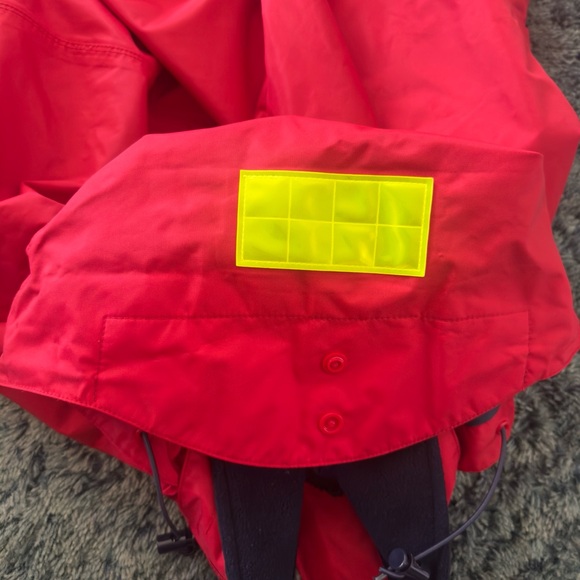 West Marine Nautical Gear Nylon PVC Coating Weather Rain Small Red Jacket - Picture 3 of 13